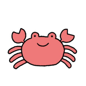 かにさんのカラーイラスト。イラスト素材として自由にダウンロードできます。
Illustration,crab,color