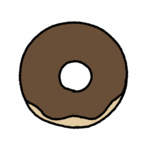 ドーナツのカラーイラスト。イラスト素材として自由にダウンロードできます。
Illustration,donut,color