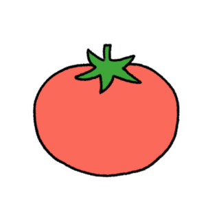 トマトのカラーイラスト。イラスト素材として自由にダウンロードできます。
Illustration,tomato,color